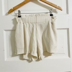 For Days re-New Ribbed Cream Shorts - Extra Small